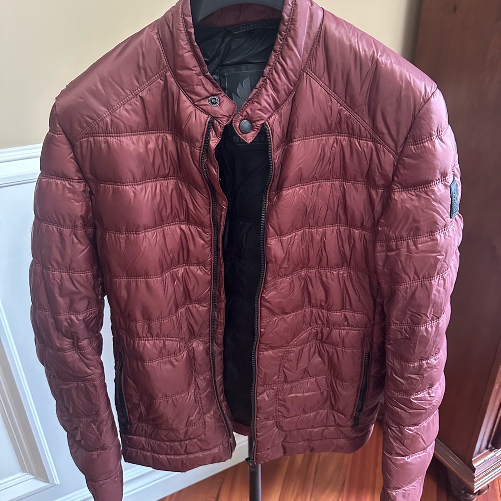Belstaff Men's Maroon Puffer Jacket